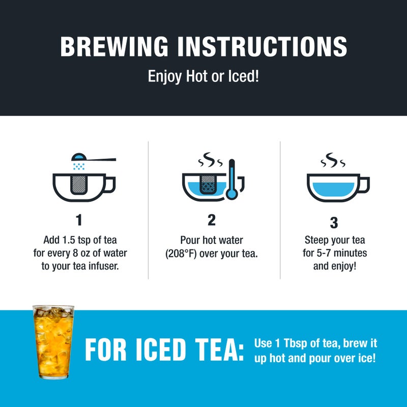 Tiesta Tea - Ginger Citrus Herbal Loose Leaf Tea, Lemon Ginger with Mint & Chamomile Blend, Caffeine-Free, Brew Hot or Iced, Makes Up to 200 Cups, Resealable Bulk Pouch, 12 Ounce - Image 5